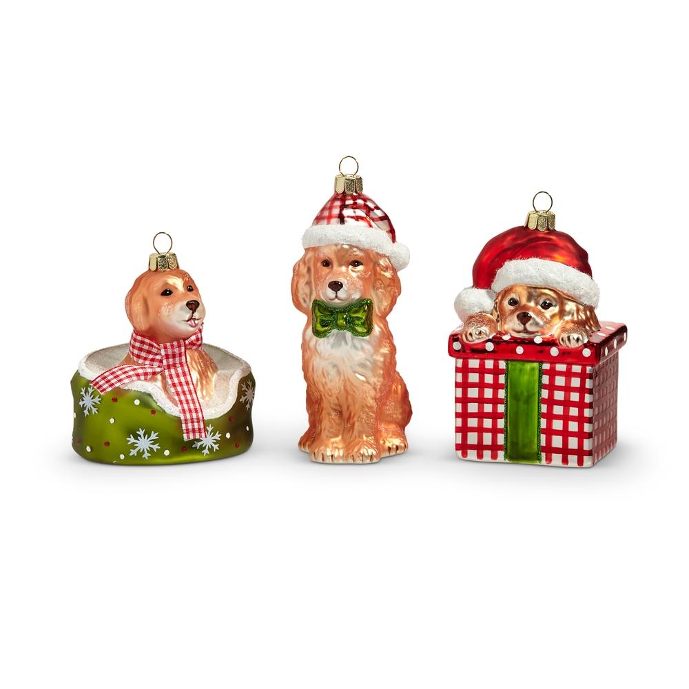 RAZ Imports *SB* 5.5" Celebrate the Season Pup Ornament