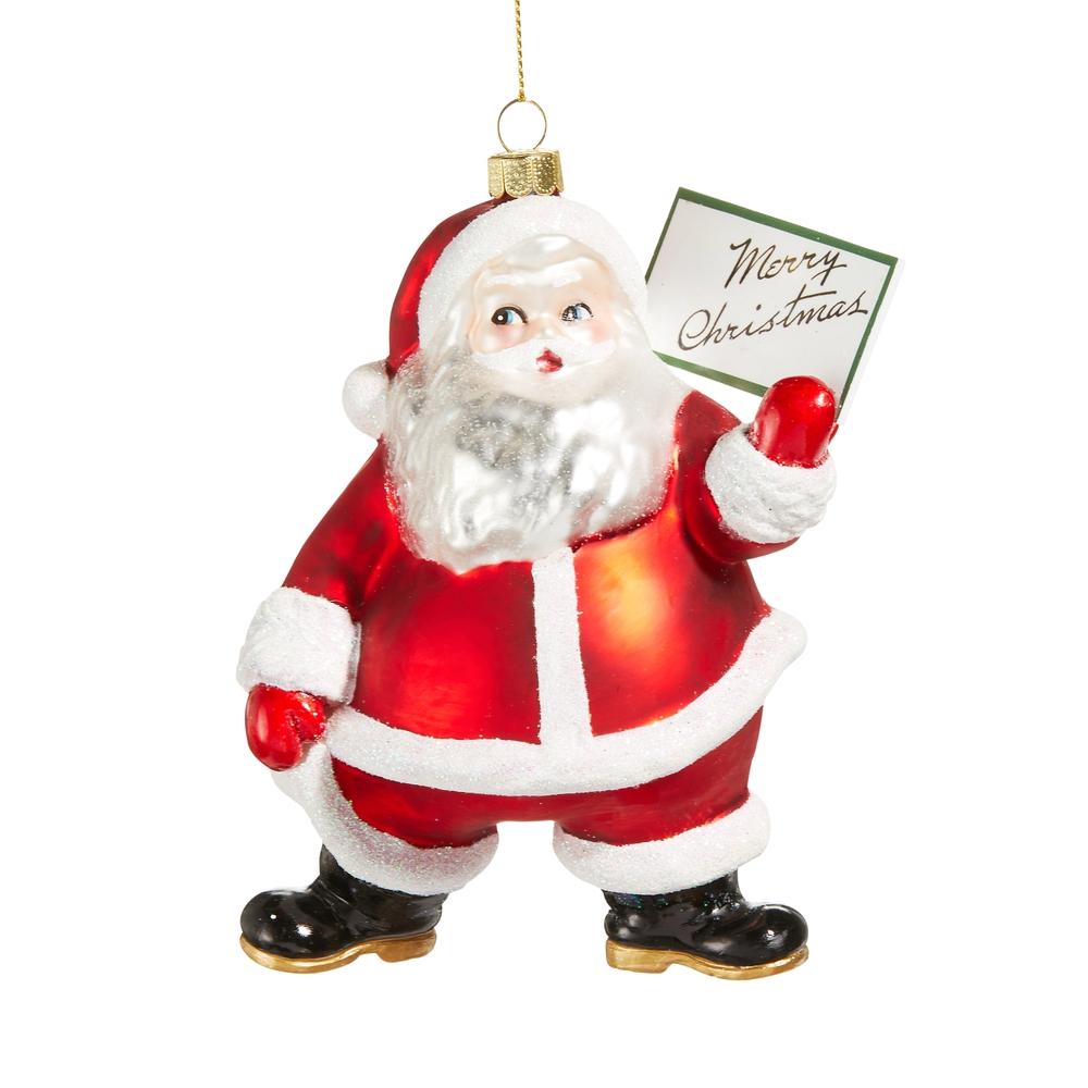 RAZ Imports *SB* 5.5" Quintessential Christmas Santa Ornament