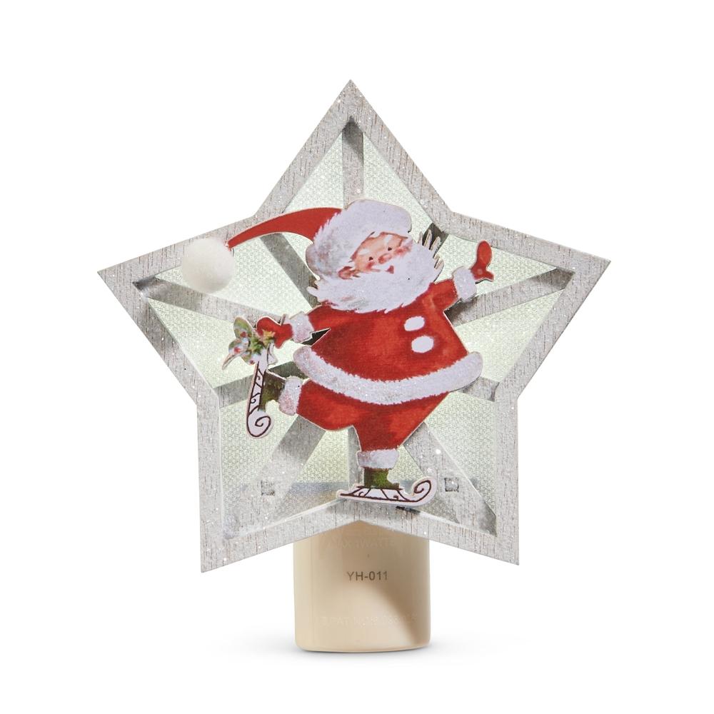 RAZ Imports *SB* 5.5" The Magic of Christmas Skating Santa Night Light