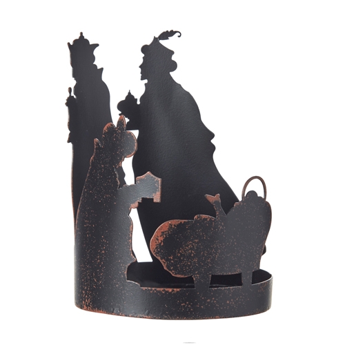 RAZ Imports *SB* 5.5" Wisemen Silhouette Candle Holder