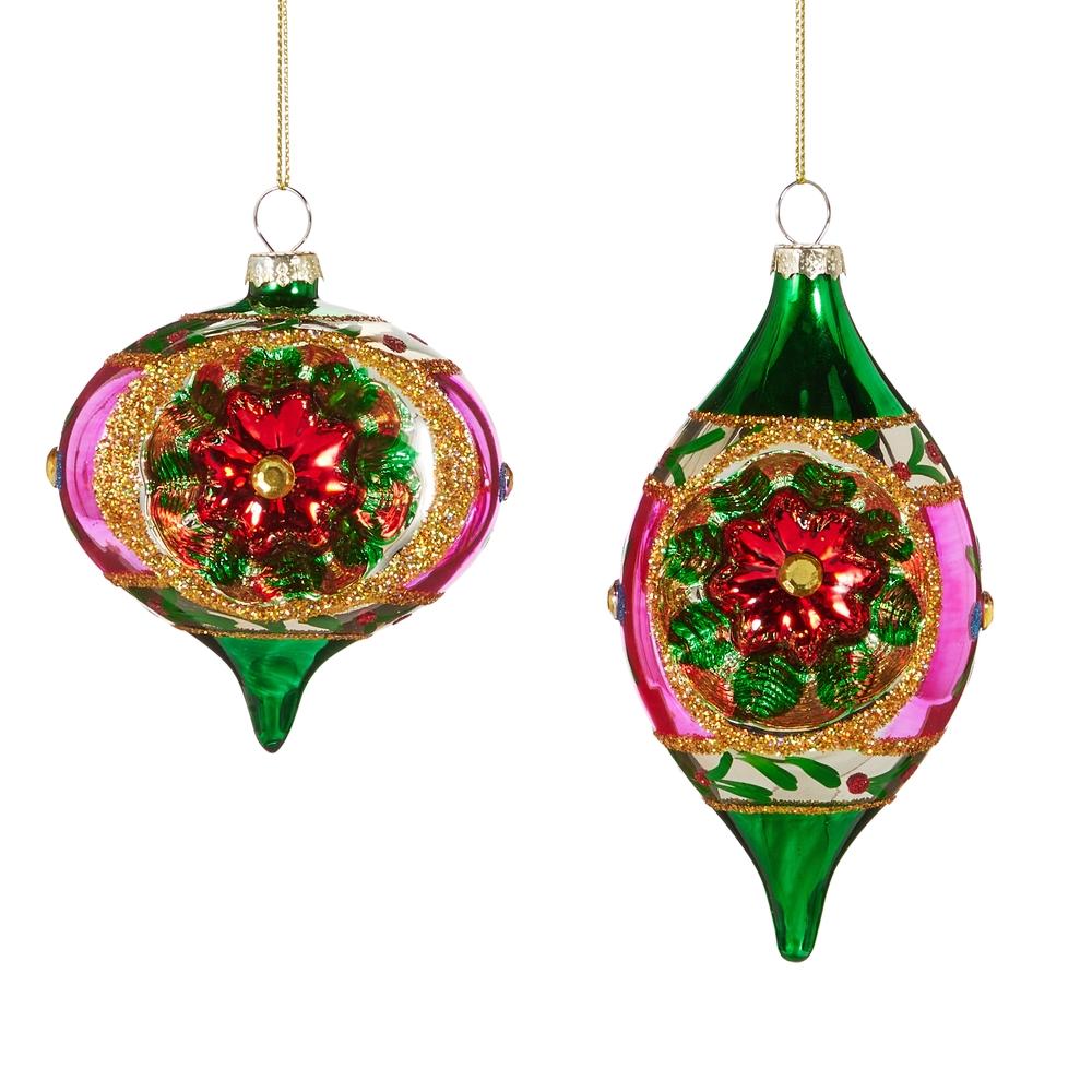RAZ Imports *SB* 5.75" Purple and Green Witch Eye Ornament