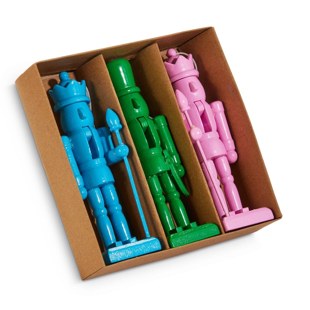 RAZ Imports *SB* 5" Box of Colorful Nutcracker Ornaments