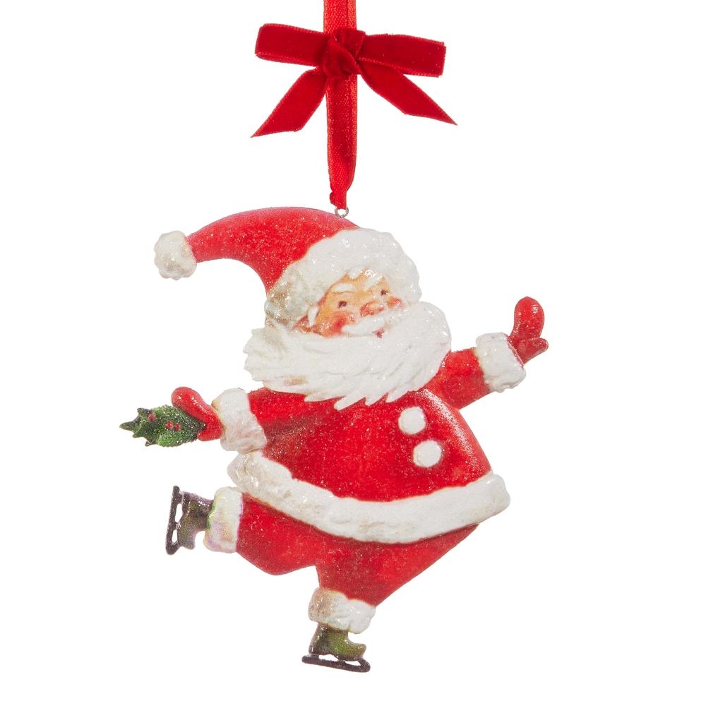 RAZ Imports *SB* 5" The Magic of Christmas Skating Santa Ornament