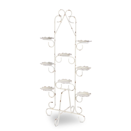 RAZ Imports *SB* 50" Distressed Tiered Plant-Candle Stand