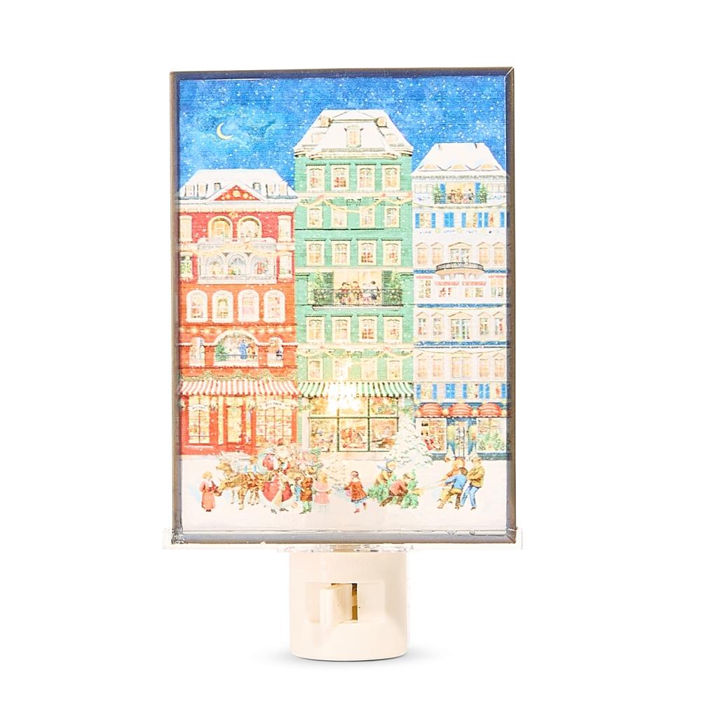 RAZ Imports *SB* 6.25" Holiday In The Village Night Light