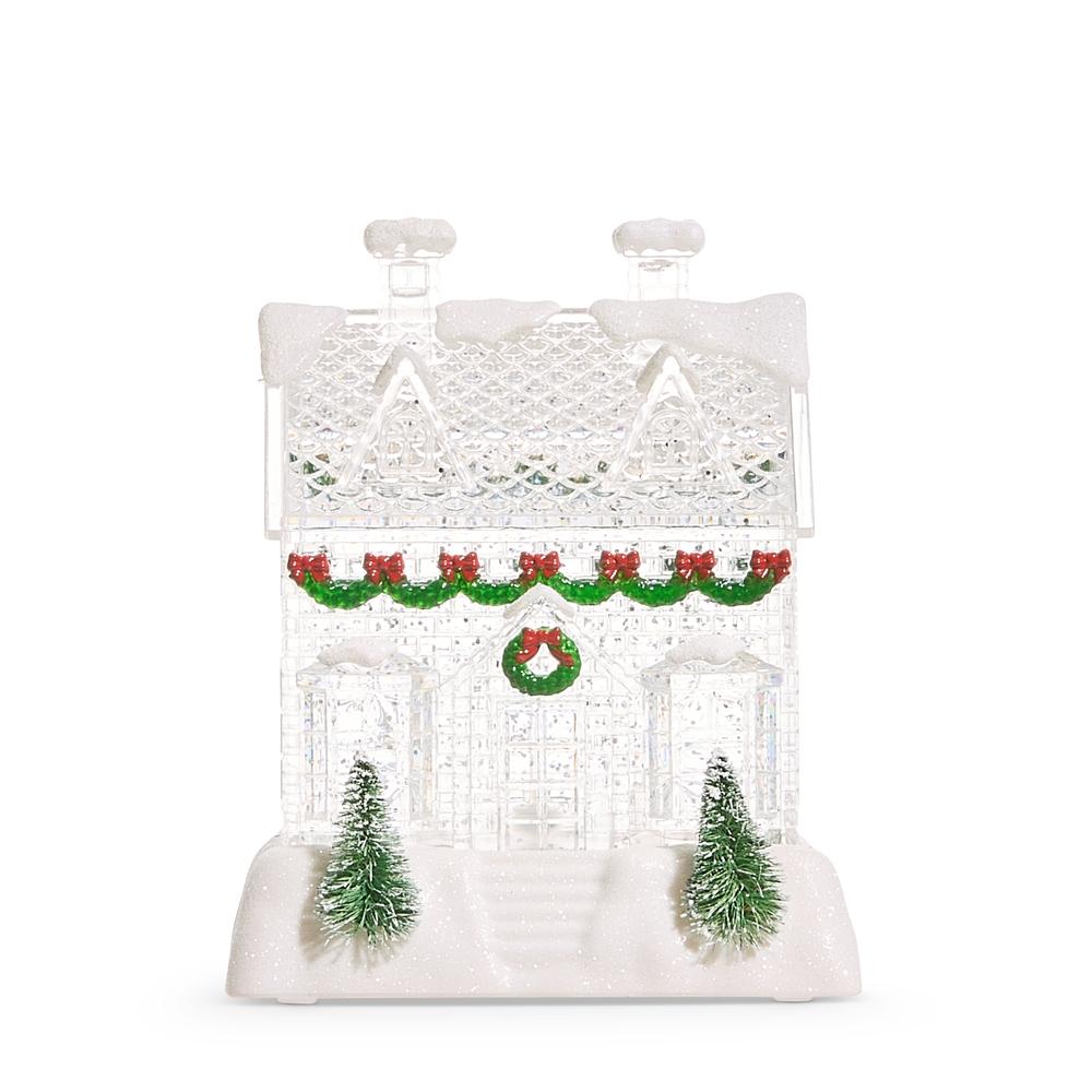RAZ Imports *SB* 6.25" Lighted Swirling Glitter Water House