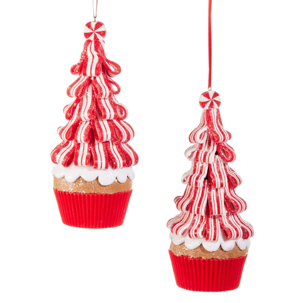 RAZ Imports *SB* 6.75" Peppermint Ribbon Tree Ornament