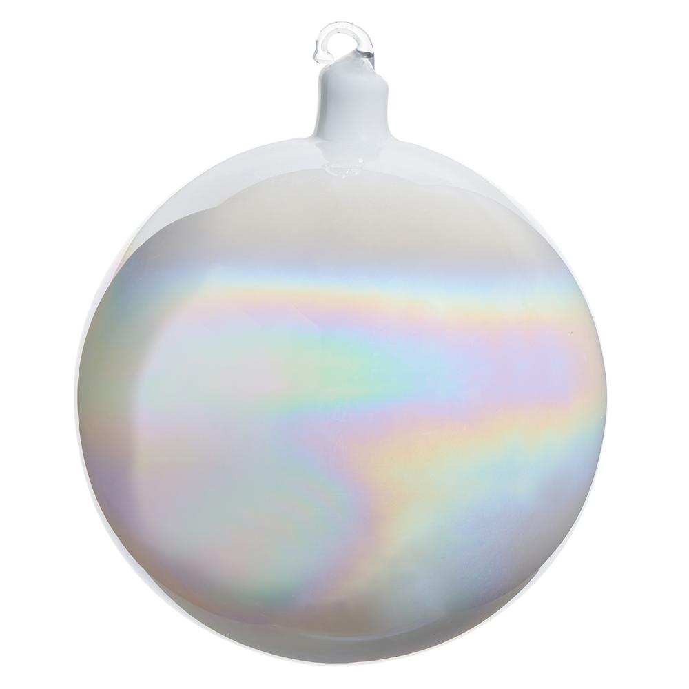 RAZ Imports *SB* 6" Iridescent Blown Glass Ball Ornament