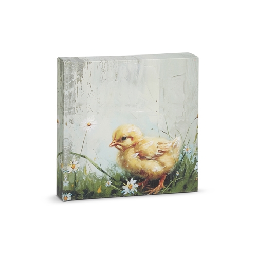 RAZ Imports *SB* 6" Spring Time in Daisies Chick Wall Art