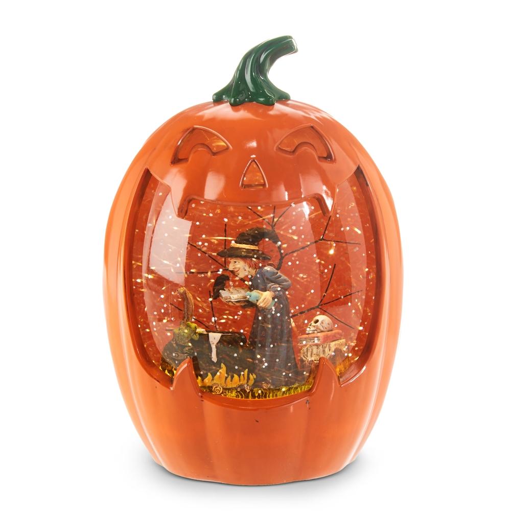 RAZ Imports *SB* 8.5" Brewing Witch Lighted Water Pumpkin