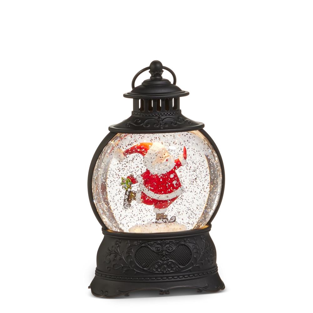 RAZ Imports *SB* 8" The Magic of Christmas Skating Santa Musical Lighted Water Lantern