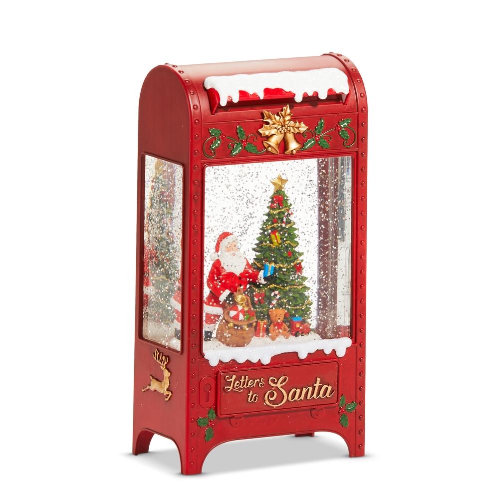 RAZ Imports *SB* 9.5" Santa and Tree Lighted Water Mailbox