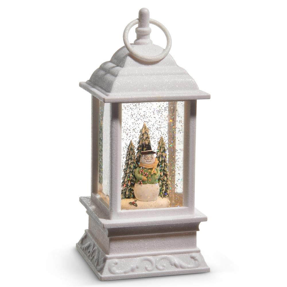 RAZ Imports *SB* 9.5" Woodland Snowman Lighted Water Lantern