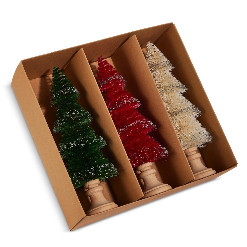 RAZ Imports *SB* 9" Box of Multicolor Bottle Brush Trees