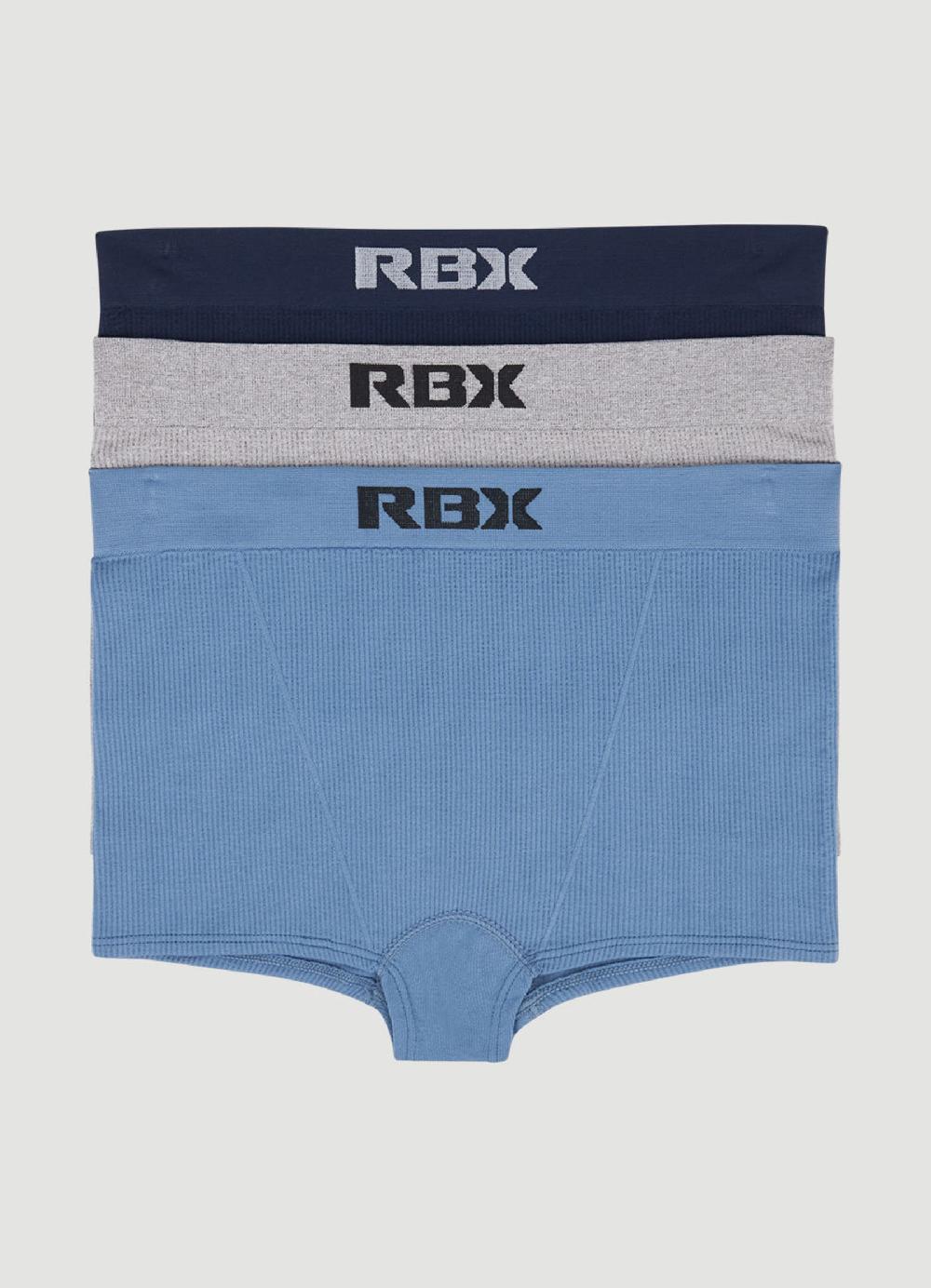 rbx High Waist Ribbed Boyshort 3-Pack