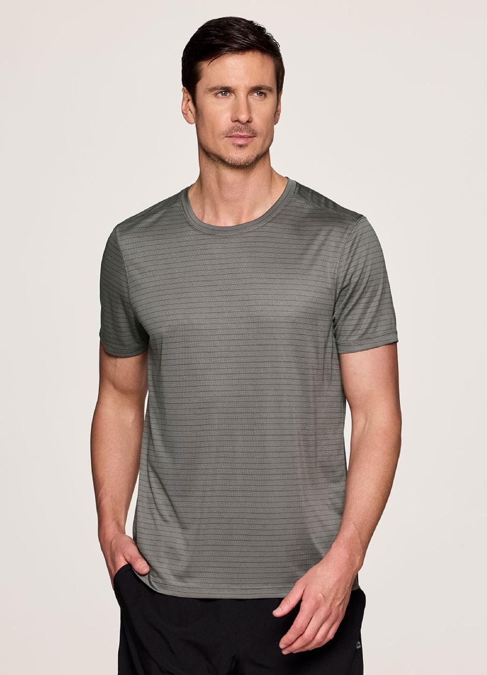 rbx Hit the Court Striped Workout Tee