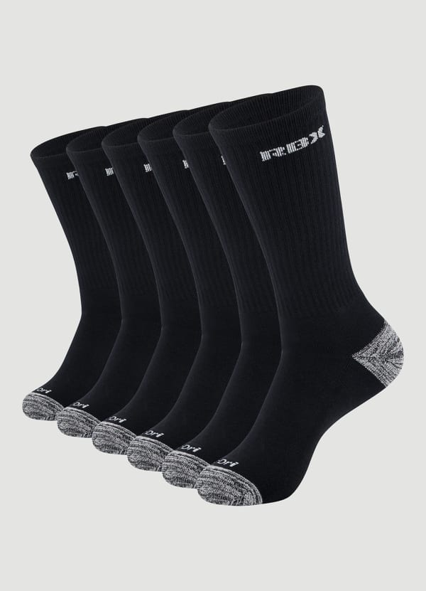rbx Men's Basic Crew Socks 6 Pack