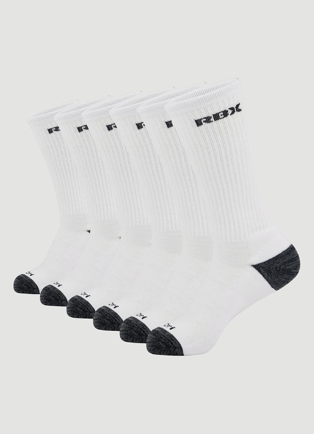 rbx Men's Basic Crew Socks 6 Pack