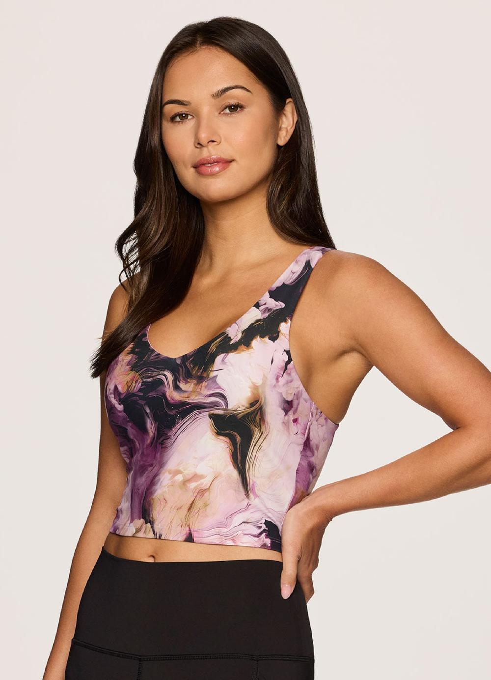 Rbx Misty Marble Super Soft Bra Tank