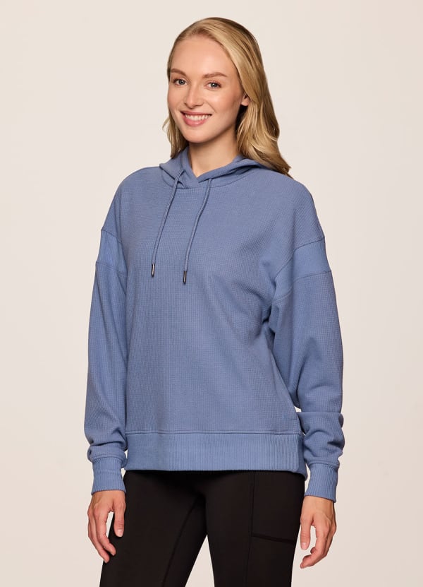 Rbx Off Days Relaxed Waffle Knit Hoodie