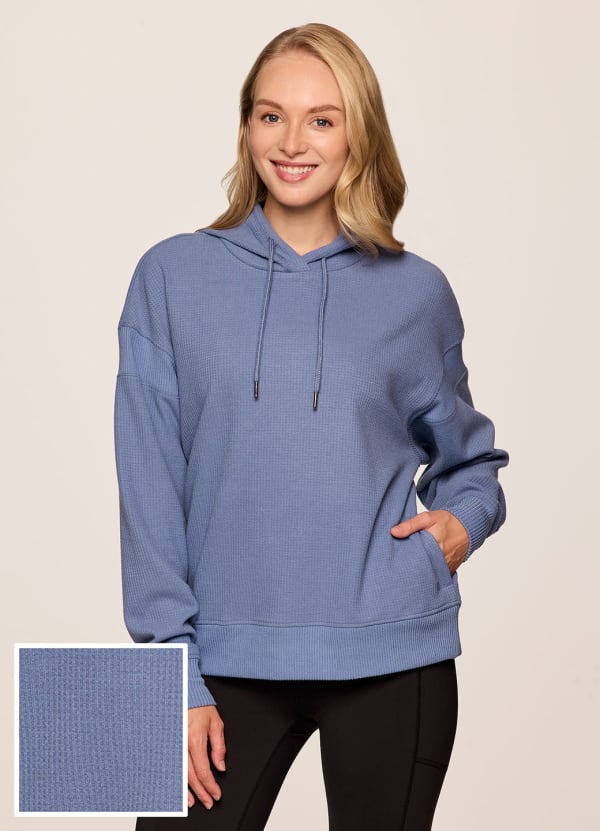 rbx Off Days Relaxed Waffle Knit Hoodie