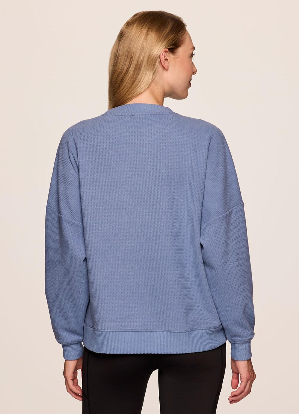 Rbx Off Days Relaxed Waffle Knit Sweatshirt