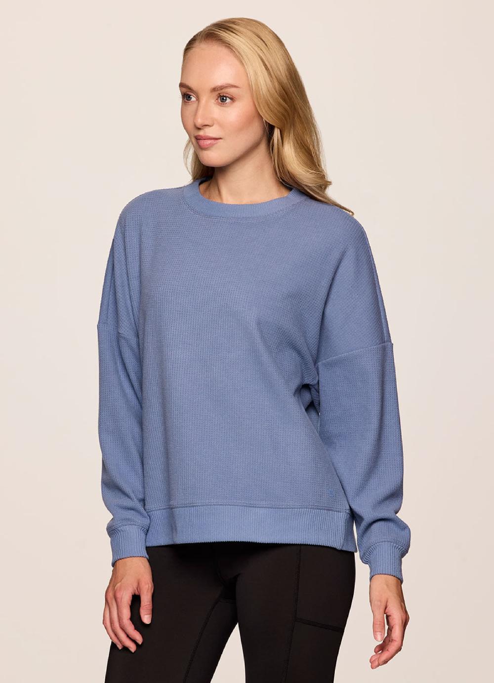 Rbx Off Days Relaxed Waffle Knit Sweatshirt