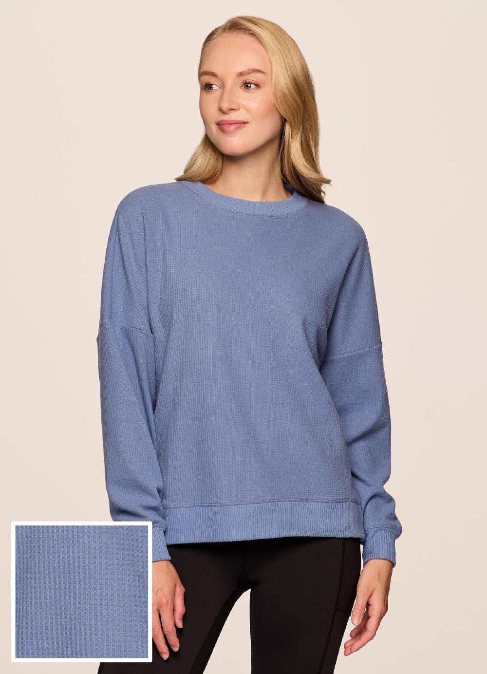 rbx Off Days Relaxed Waffle Knit Sweatshirt
