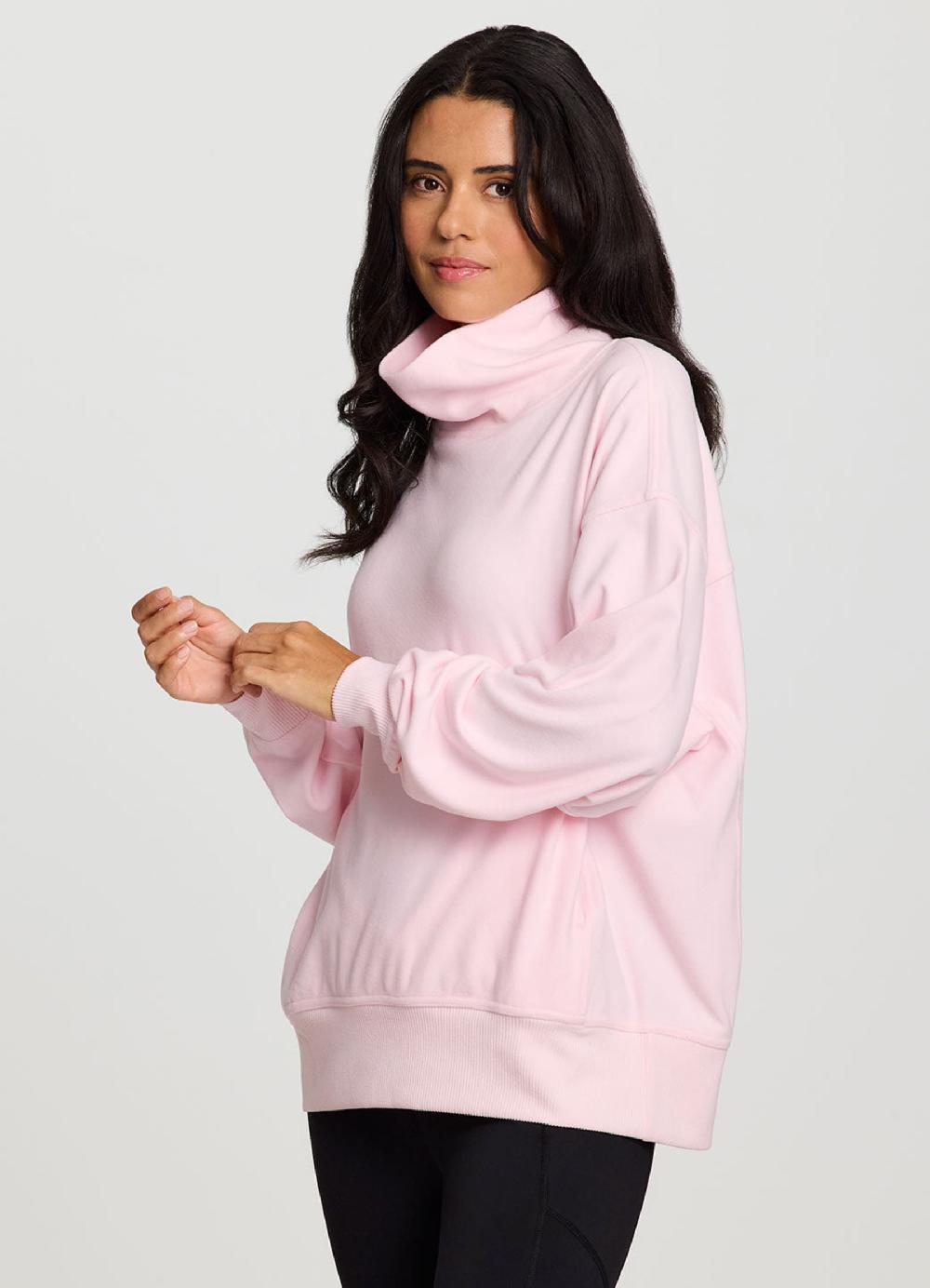 Rbx Oliver Plush Oversized Mock Neck Pullover
