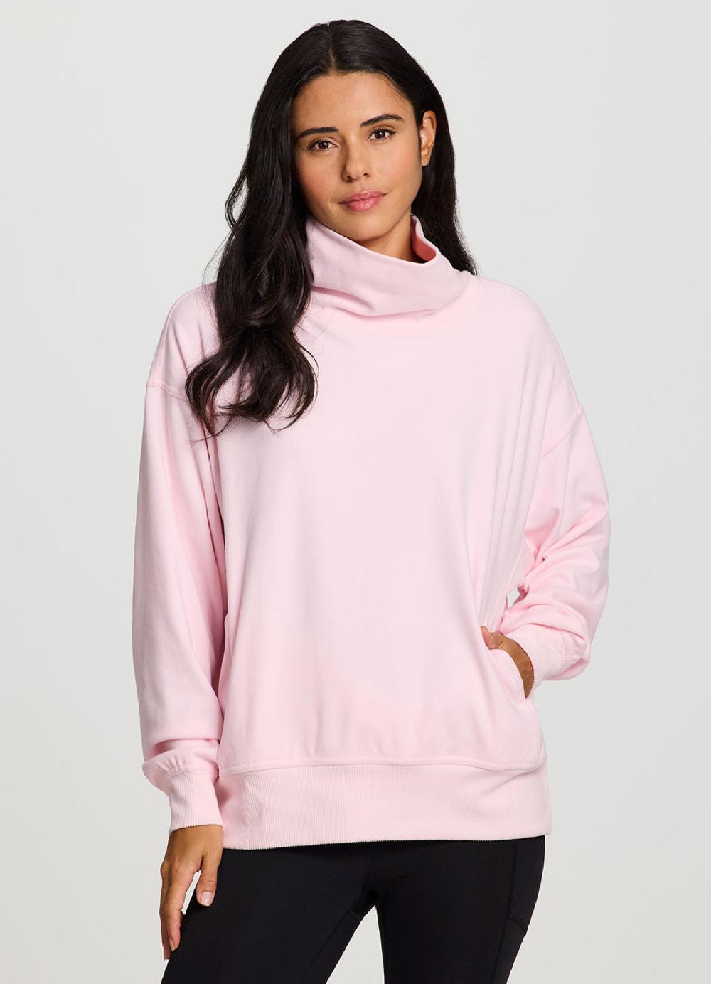 rbx Oliver Plush Oversized Mock Neck Pullover