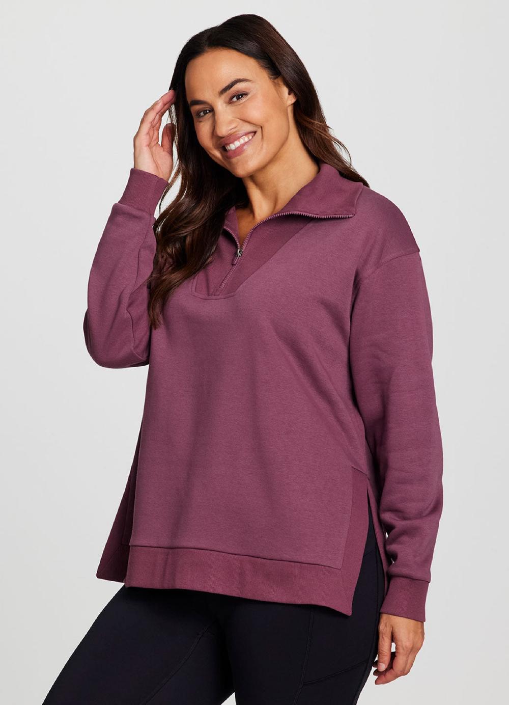 rbx Plus Downtown Fleece 1/4 Zip Tunic