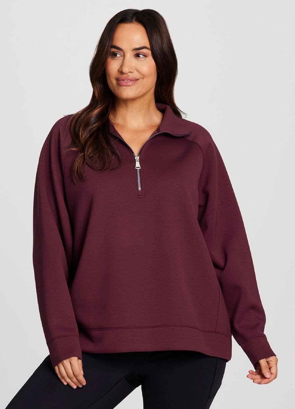 rbx Plus LuxeSoft Oversized Half Zip Pullover