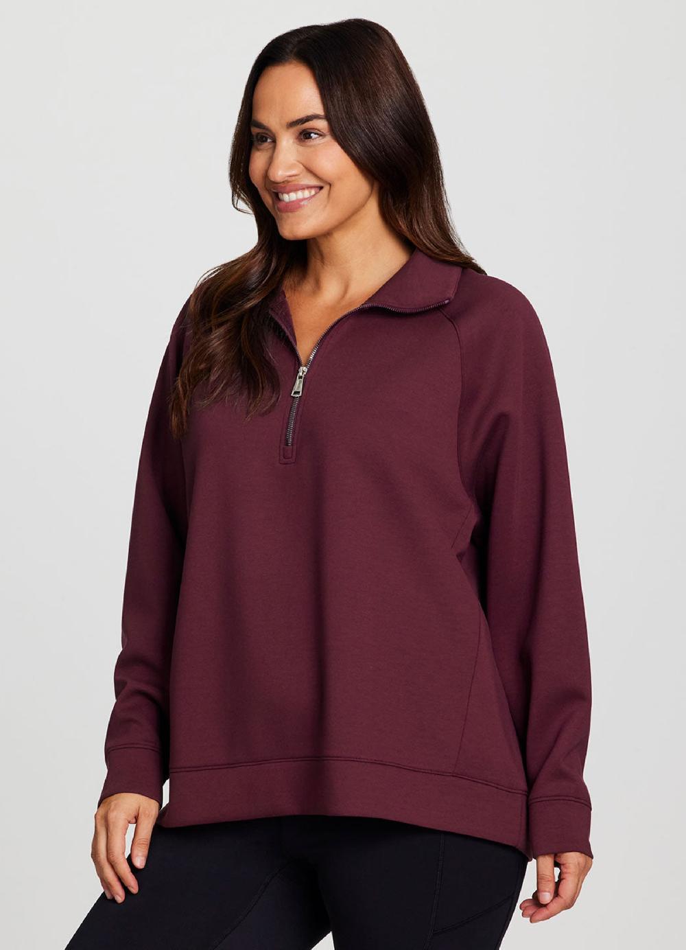 Rbx Plus LuxeSoft Oversized Half Zip Pullover