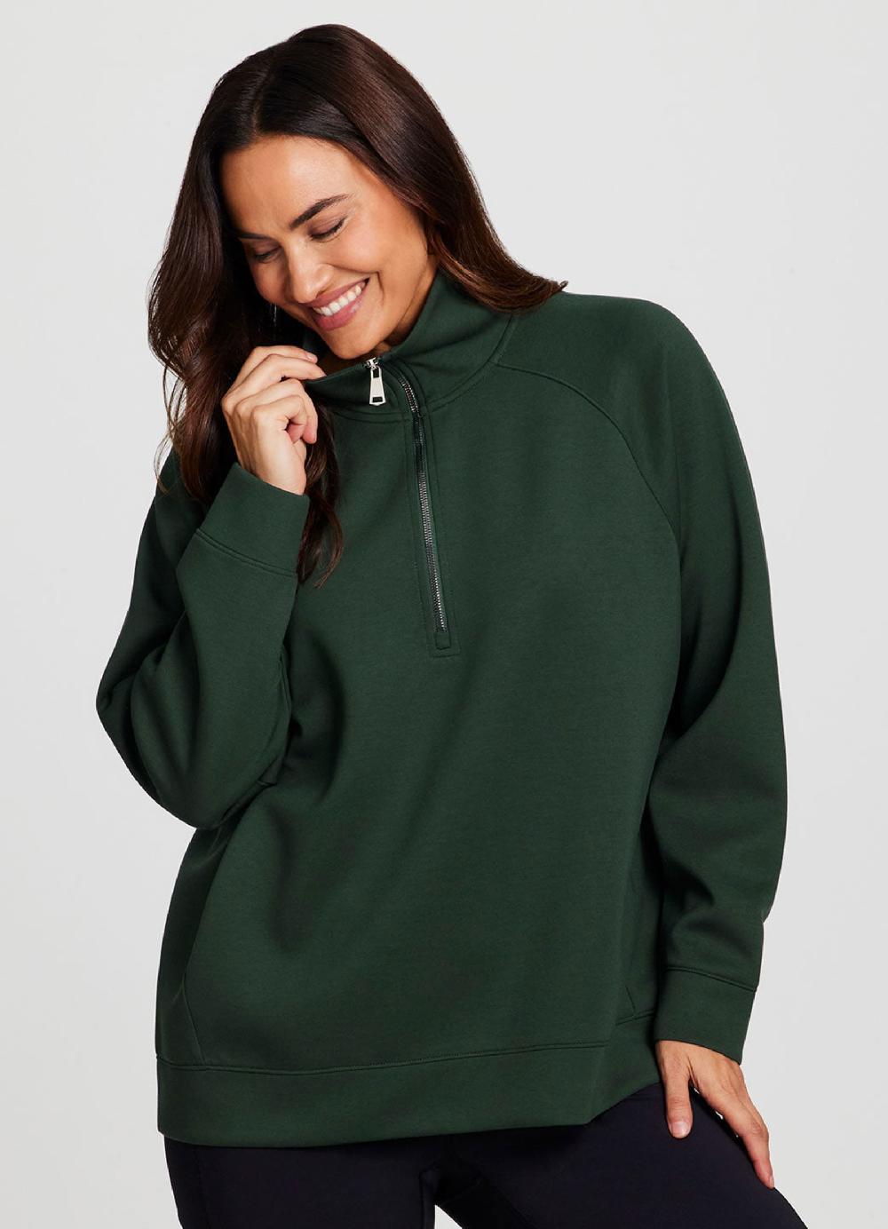 Rbx Plus LuxeSoft Oversized Half Zip Pullover