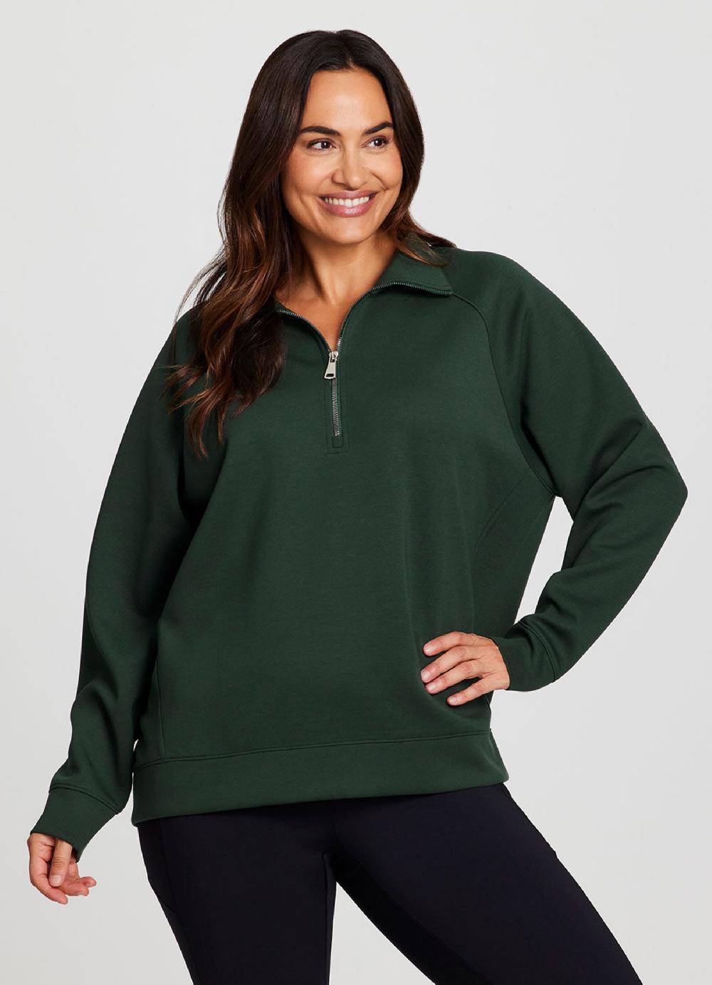 rbx Plus LuxeSoft Oversized Half Zip Pullover