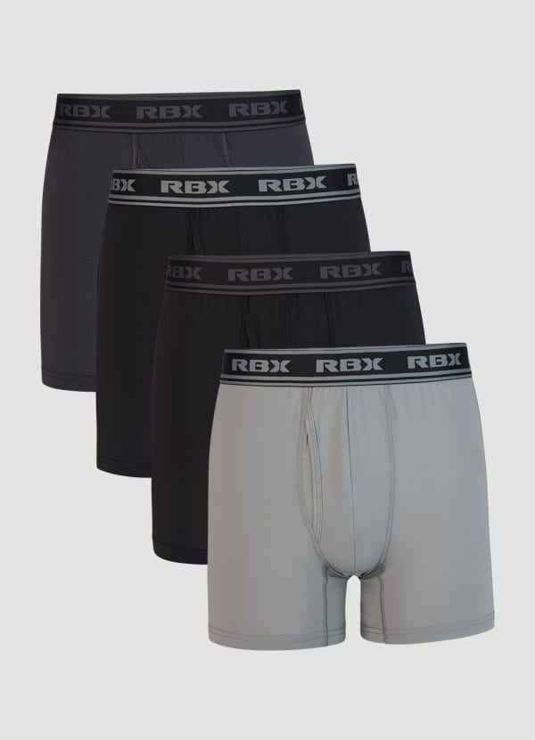 rbx Premium Mesh Boxer Briefs with Fly 4-Pack