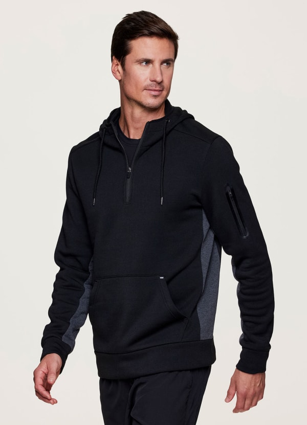 Rbx Prime Contrast Quarter Zip Fleece Sweatshirt