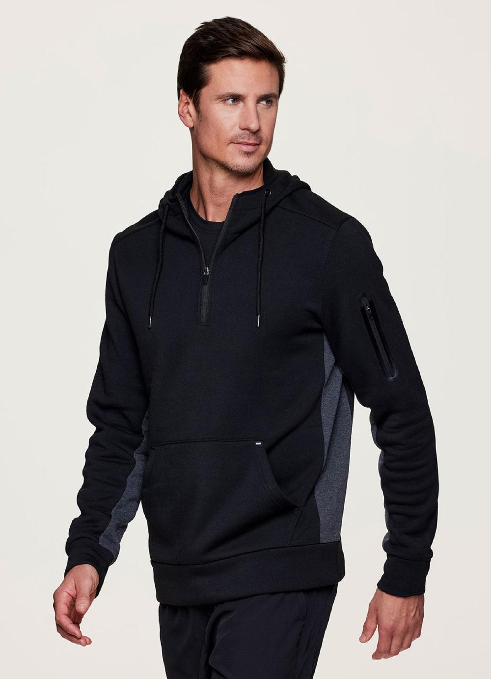 Rbx Prime Contrast Quarter Zip Fleece Sweatshirt