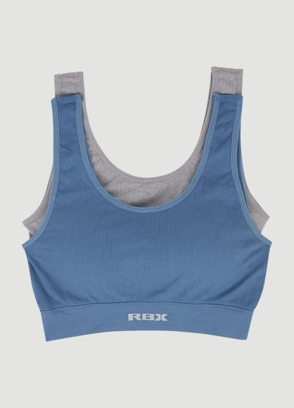 rbx Rib Knit Bralette 2-Pack