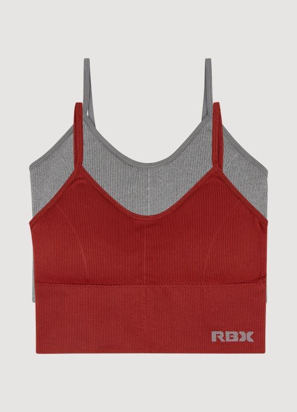rbx Seamless Longline Ribbed Bralette 2-Pack