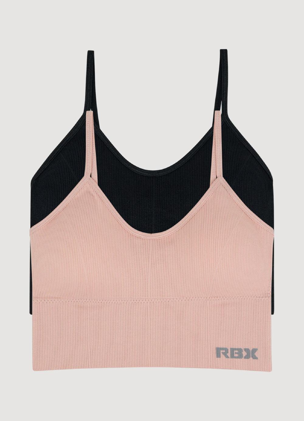 rbx Seamless Longline Ribbed Bralette 2-Pack