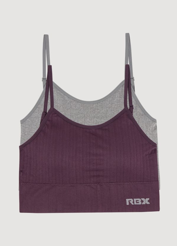 rbx Seamless Ribbed Bralette 2-Pack