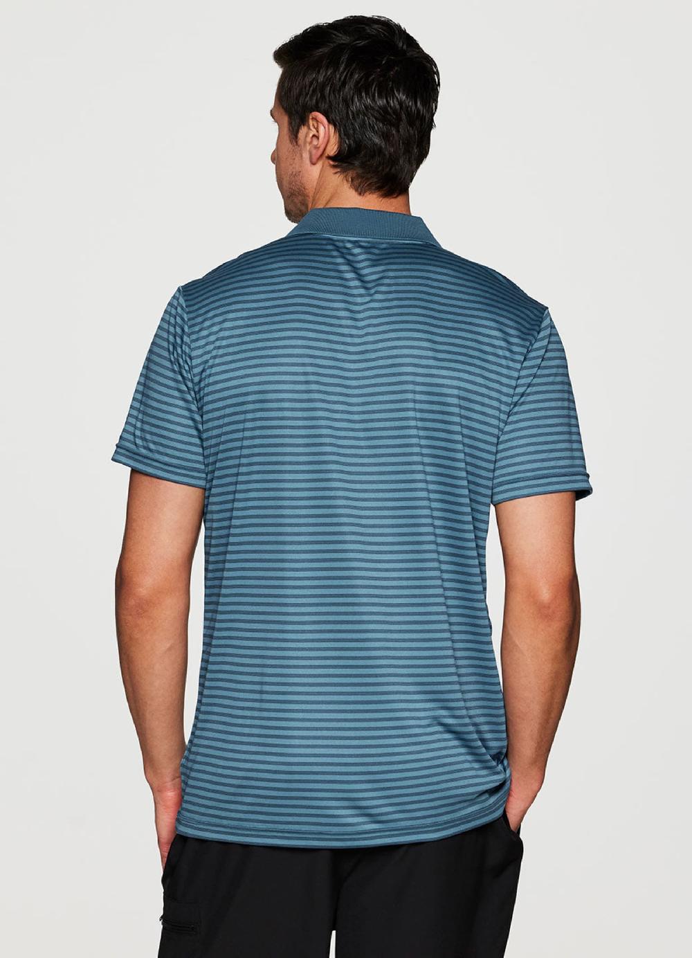 Rbx Stay On Course Striped Polo