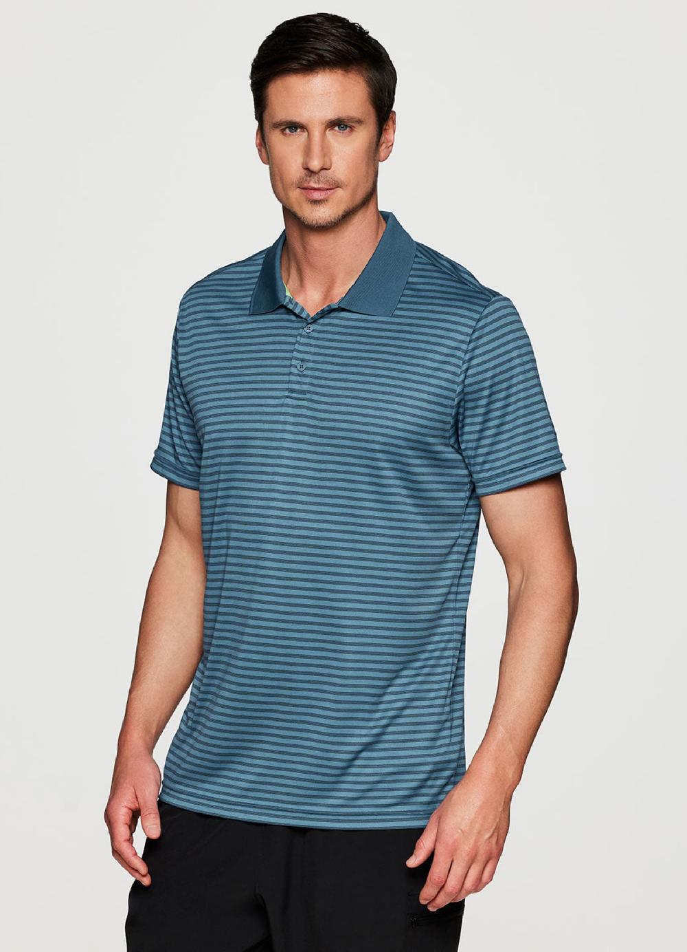 Rbx Stay On Course Striped Polo