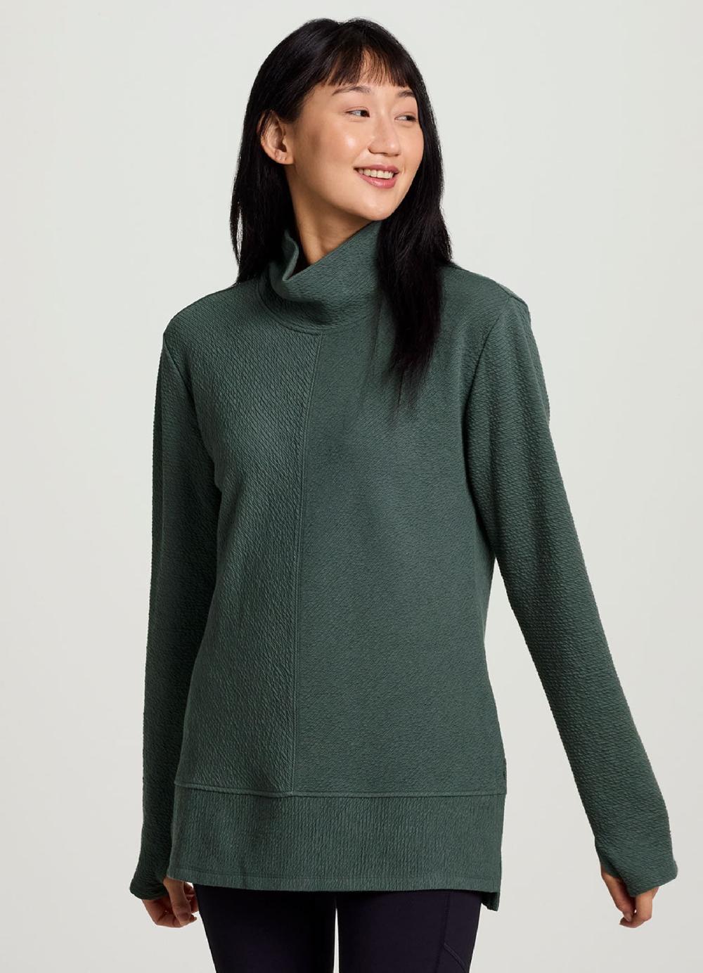 rbx Studio Jacquard Mock Neck Pullover