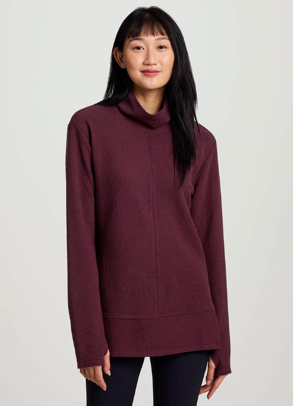 rbx Studio Jacquard Mock Neck Pullover