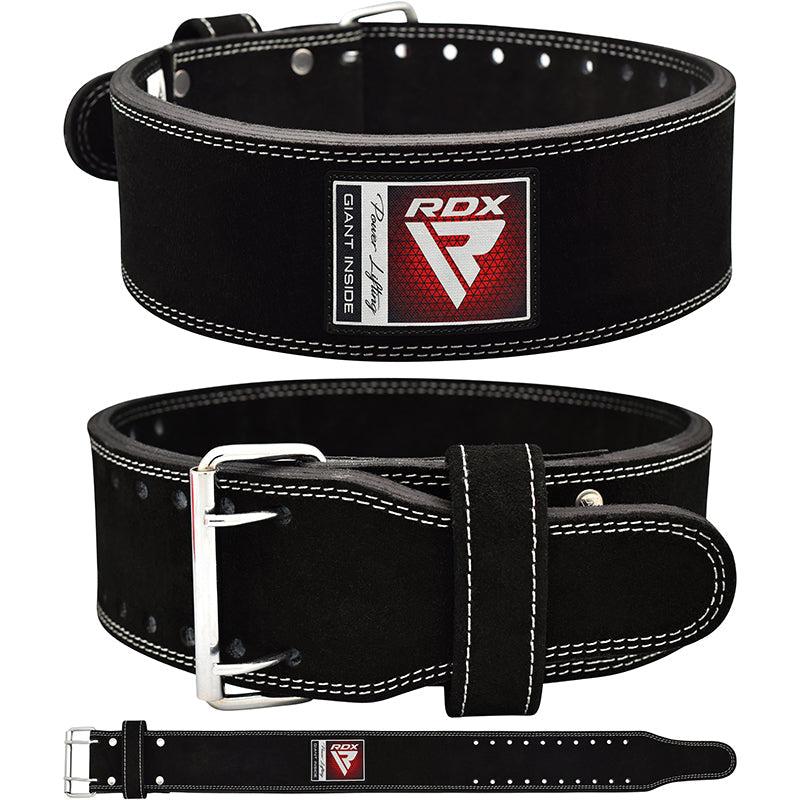 rdx sports RDX 4PB Suede Leather Black Powerlifting Belt