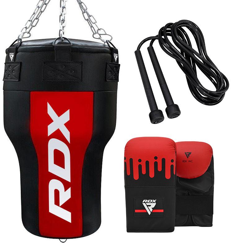 rdx sports RDX AR 3-in-1 Angle Punch Bag (Unfilled) with Gloves Set rdx sports RDX AR 3-in-1 Angle Punch Bag (Unfilled) with Gloves Set