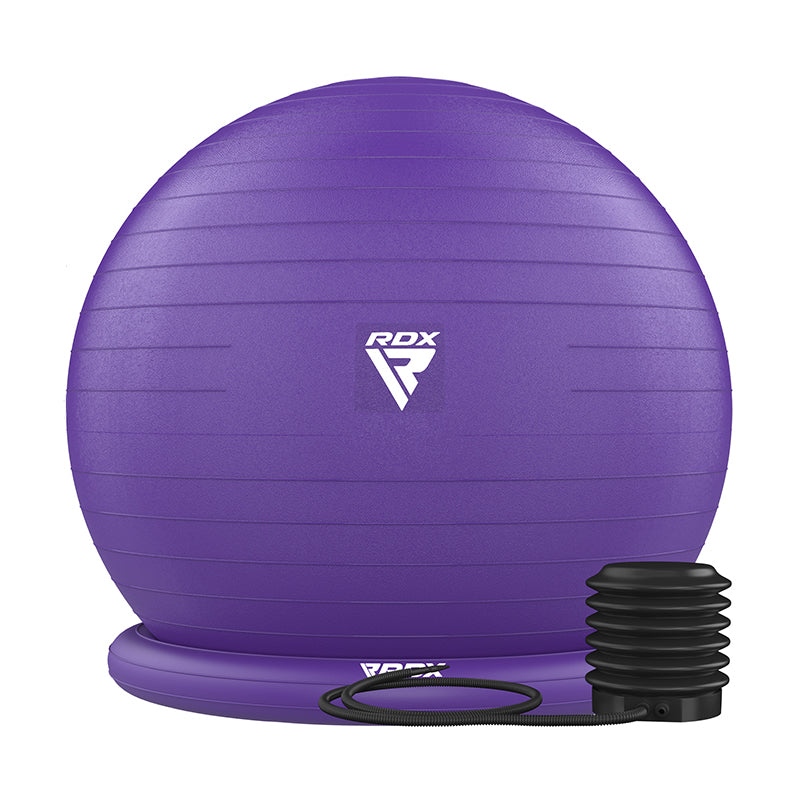 Rdx Sports RDX B2 Inflatable Yoga Ball With Anti-Slip Base Resistance Tubes & Air Pump