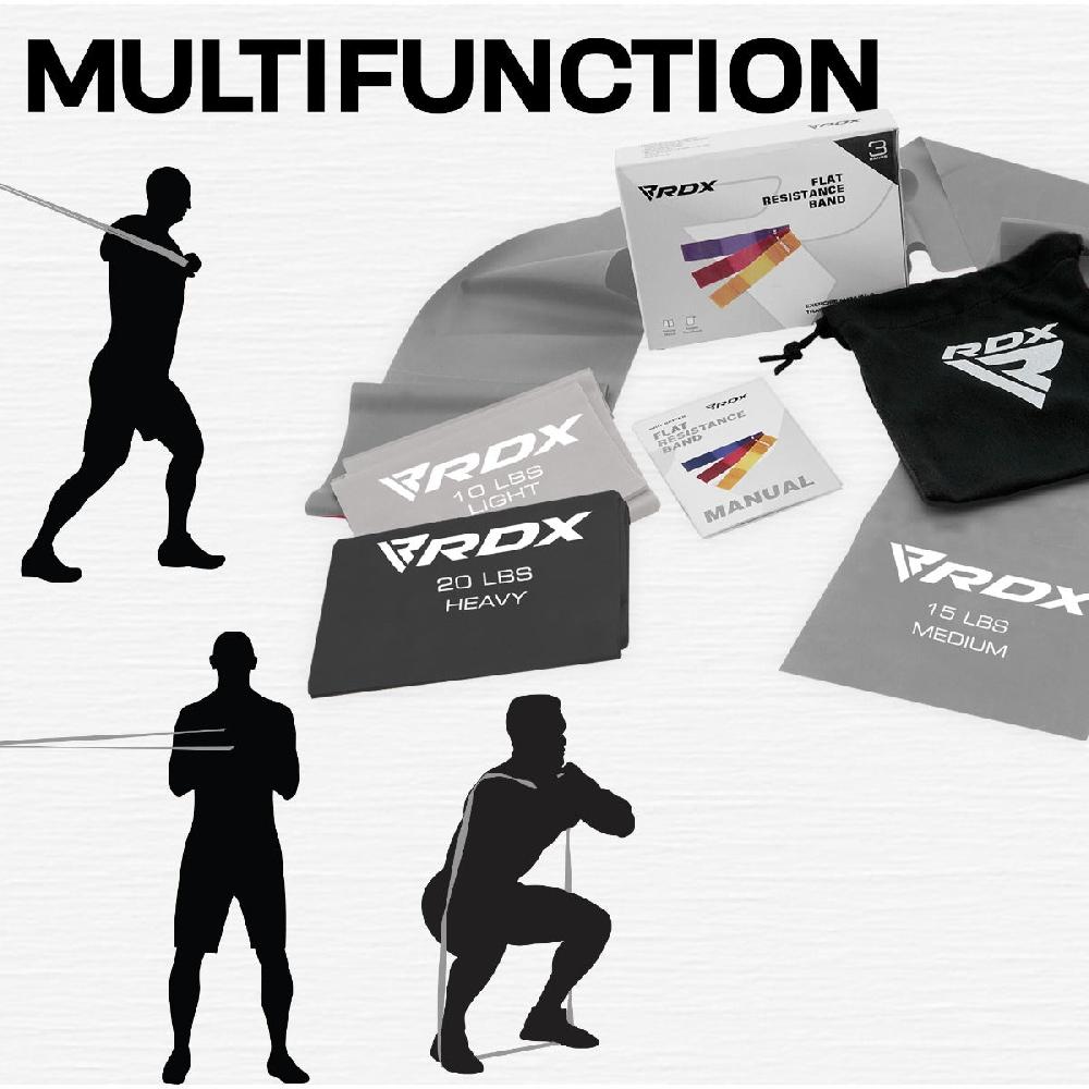 Rdx Sports RDX B2 TPE Flat Resistance Training Bands Set